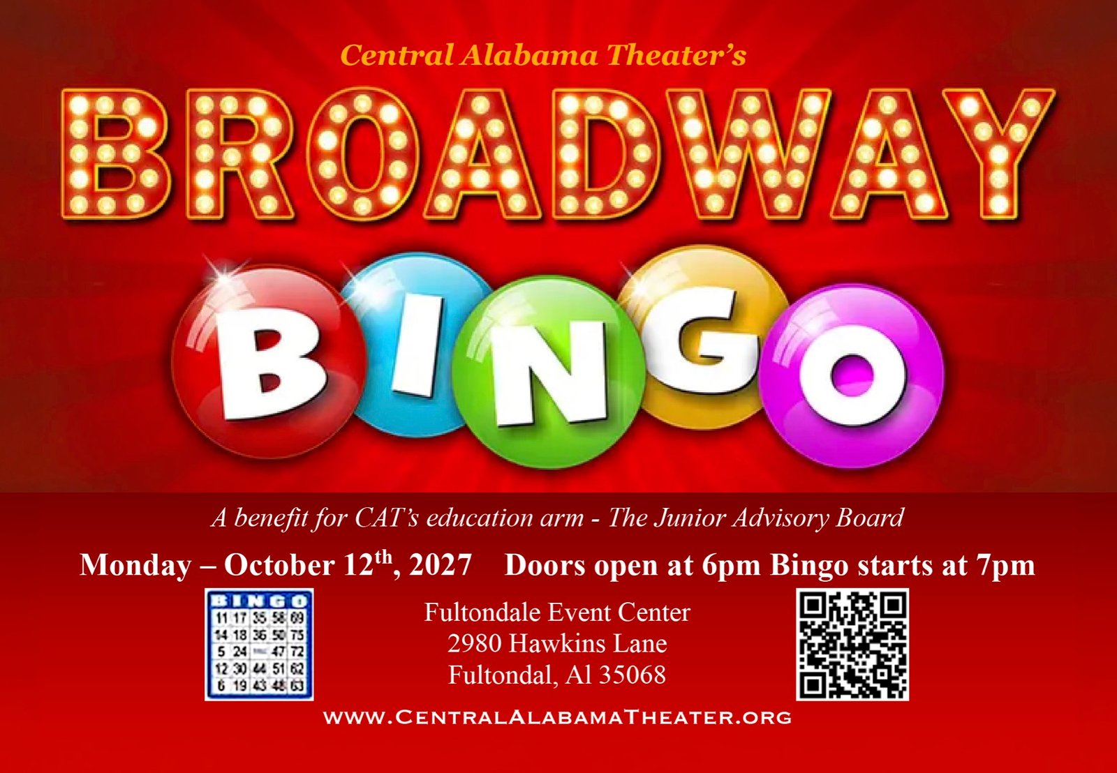 Broadway Bingo Central Alabama Theater
